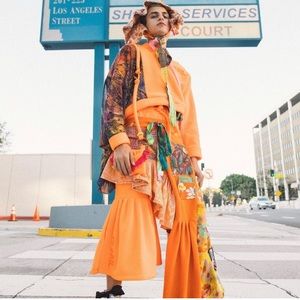 Femail Forver One of a Kind Mixed Fabric Pant